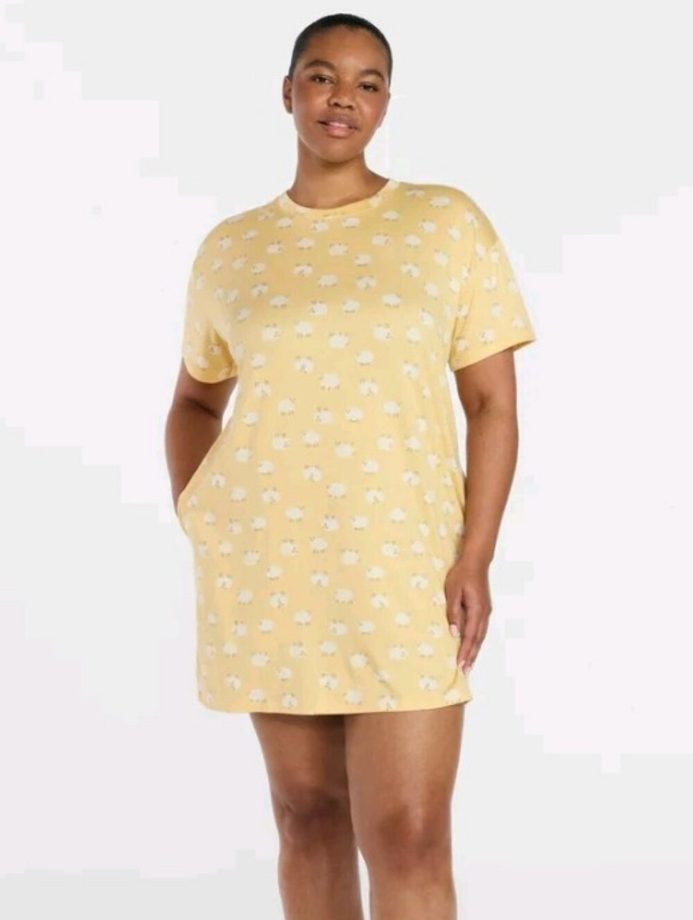 Joyspun Sheep Print Night Gown Sz 2X 3X